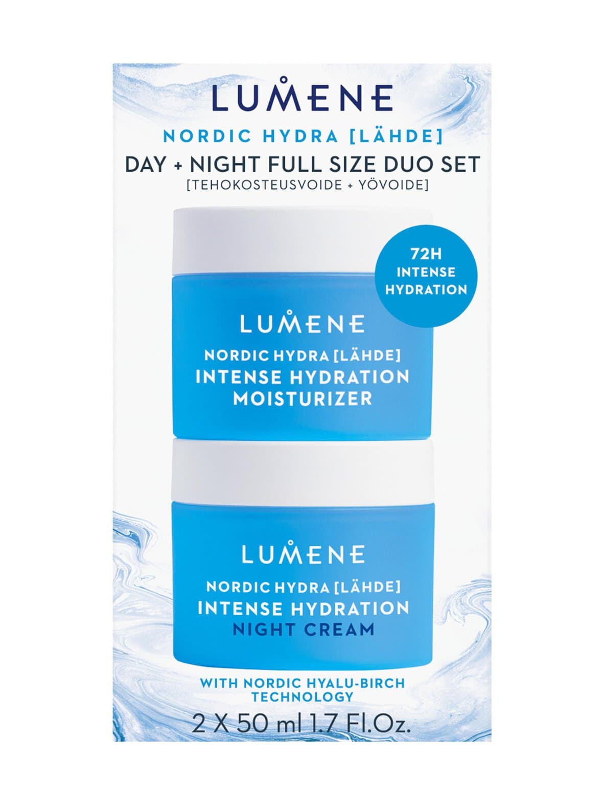 Lähde day + night moisturizer duo set -ihonhoitopakkaus, 2 x 50 ml – Lumene