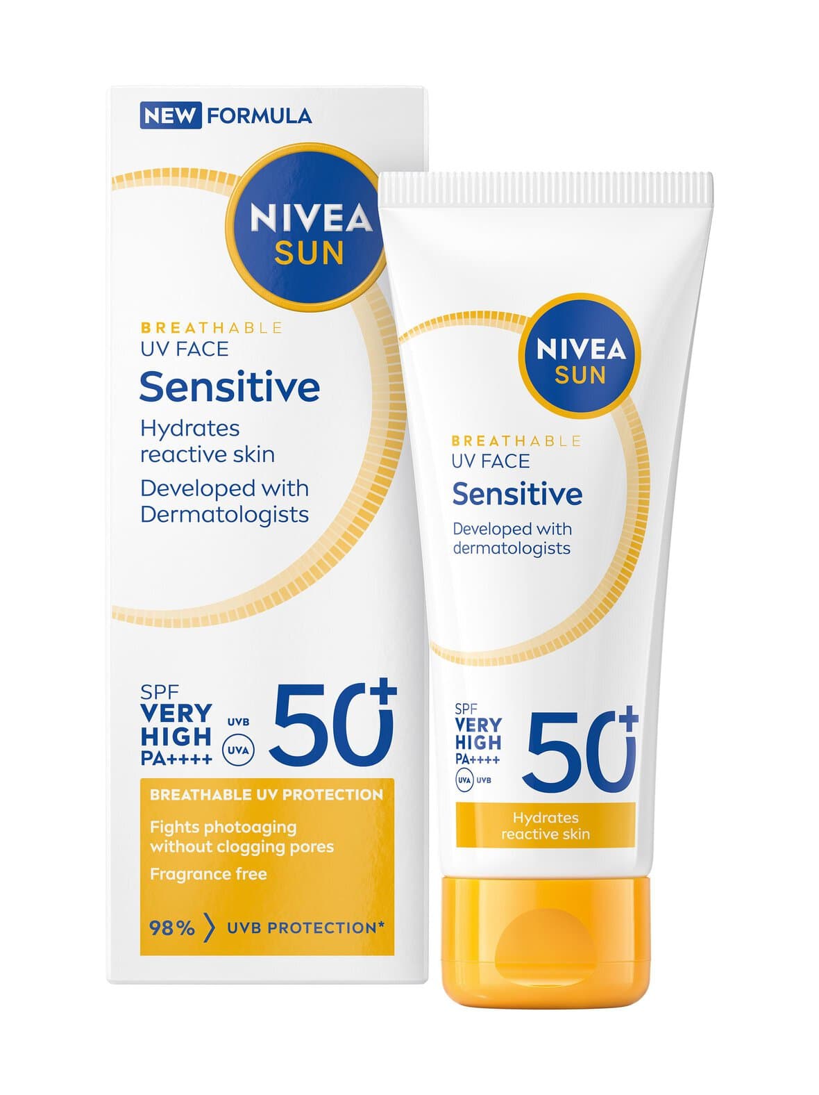 Uv face sensitive sun cream sk50+ -aurinkosuojavoide – Nivea