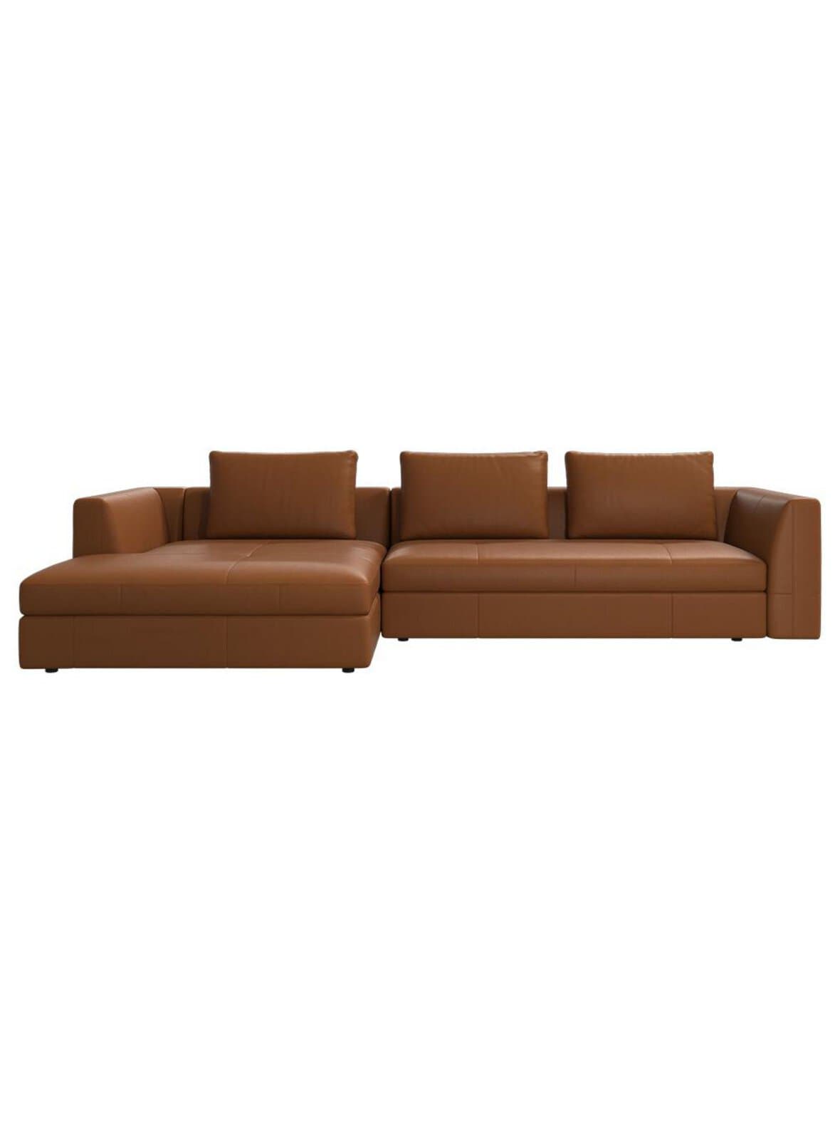 Bergamo-divaanisohva nordic grain -nahka 5134 caramel l 319 cm – BoConcept