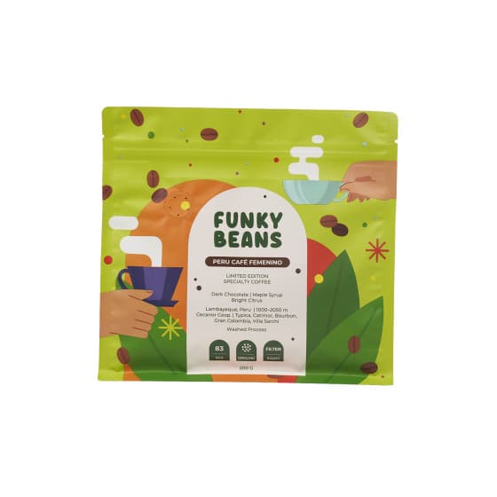 Jauhettu specialty-kahvi Funky Beans Peru Cafe Femenino, 200 g – Funky Beans