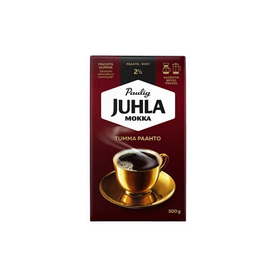 Malet kaffe Paulig Juhla Mokka Tumma Paahto, 500g – Paulig