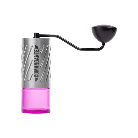 Comandante C60 Baracuda Stone Washed käsikäyttöinen kahvimylly – hopea/pinkki – Comandante