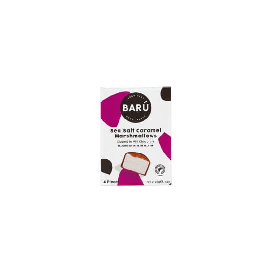 BARU Sea Salt Caramel -vaahtokarkkeja maitosuklaassa, 4 kpl. – BARÚ