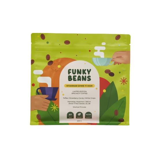 Specialty-kahvipavut Funky Beans Myanmar Shwe Yi Mon Filter, 200 g – Funky Beans