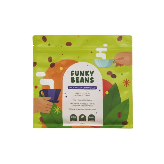 Specialty-kahvipavut Funky Beans Nicaragua Limoncillo, 200 g – Funky Beans
