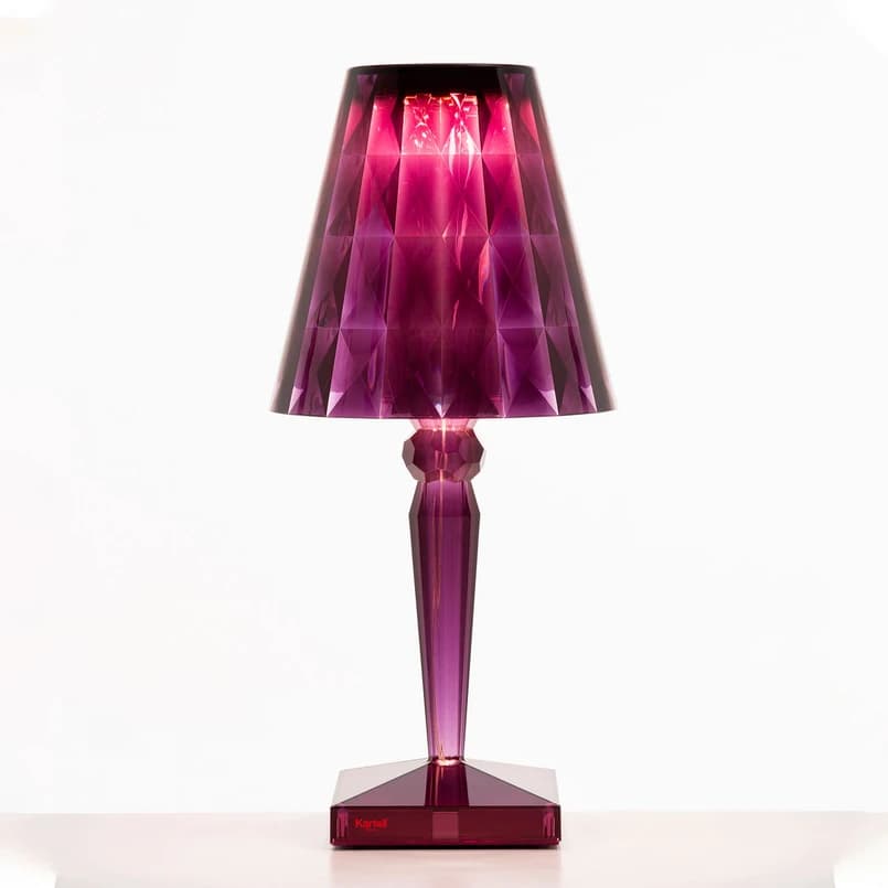 Kartell - Big Battery Pöytävalaisin Plum – Kartell