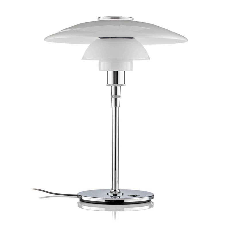 Louis Poulsen - PH 4 1/2-3 1/2 pöytälamppu, kromi/valkoinen, 55 cm – Louis Poulsen