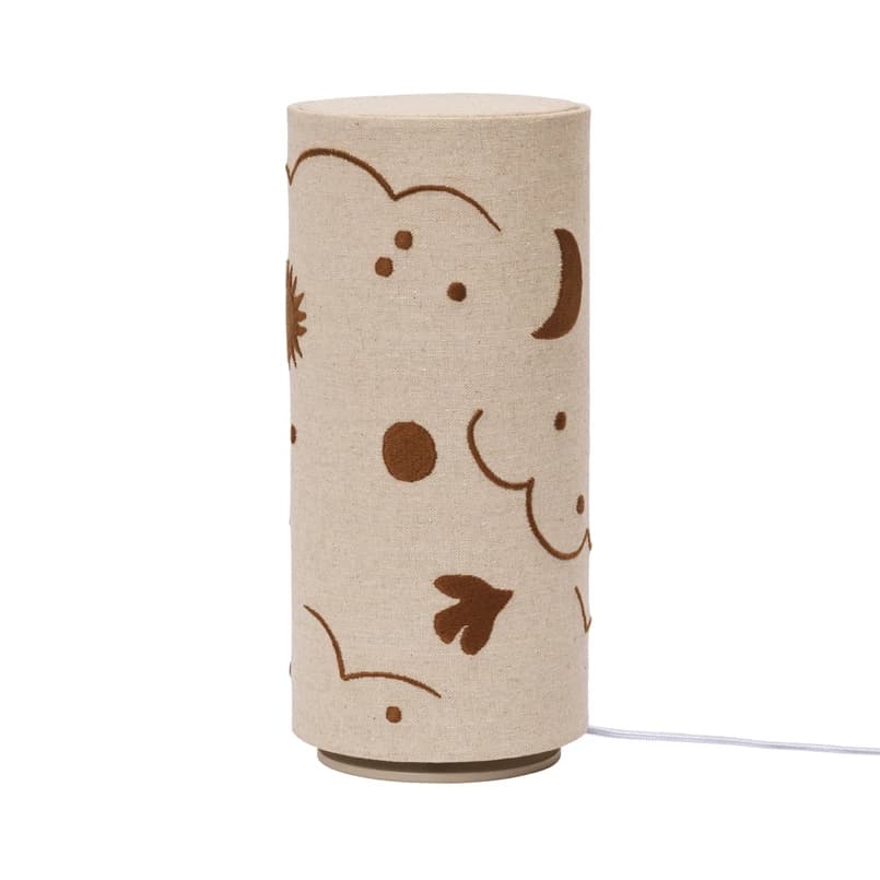 ferm LIVING - Skye LED-pöytävalaisin, luonnonvärinen pellava, korkeus 27 cm – ferm LIVING