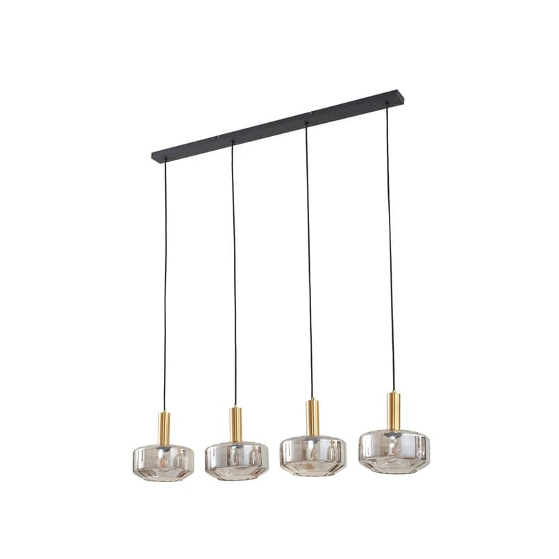 Lindby - Hildur 4 Riippuvalaisin 118cm Savu Harmaa/Messinki – Lindby
