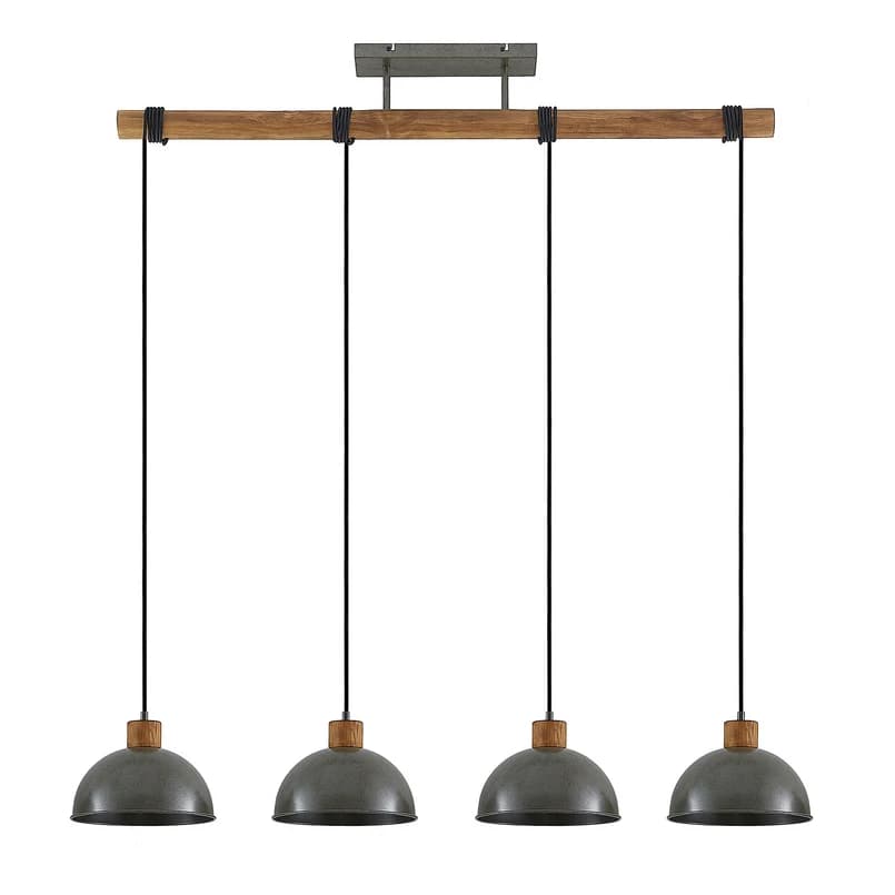 Lindby - Durbis 4 Riippuvalaisin Dark Grey/Wood – Lindby