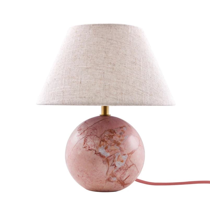 Globen Lighting - Castello pöytälamppu, vaaleanpunainen/beige, korkeus 28 cm – Globen Lighting