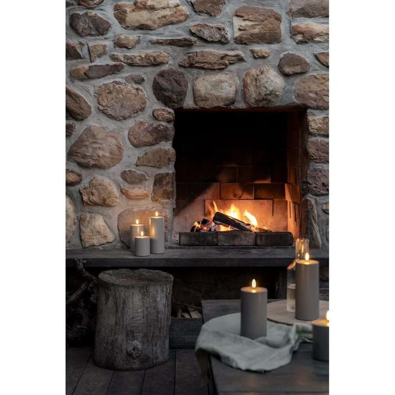 Uyuni Lighting - LED-ulkokynttilä, 20 cm, hiekkakivi – Uyuni Lighting