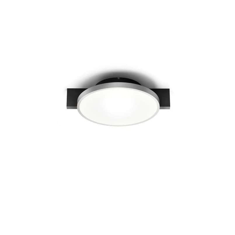 LIGHT-POINT - Inlay Round C1 kattovalaisin, musta/hopea – LIGHT-POINT
