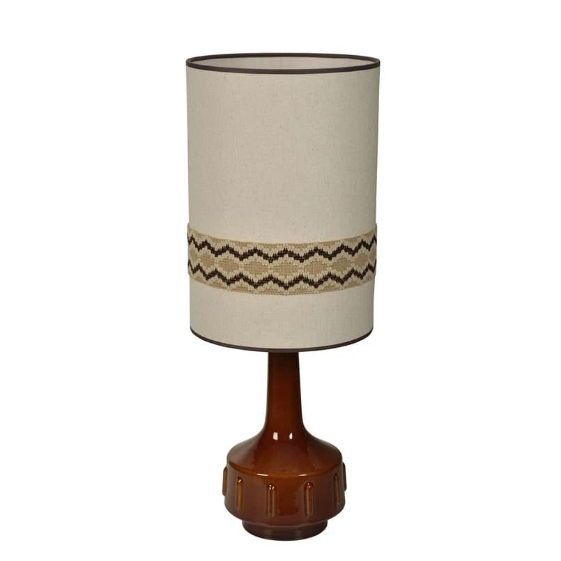 MARKET SET - Jimmy pöytälamppu ruskea/beige reunus korkeus 83 cm – MARKET SET