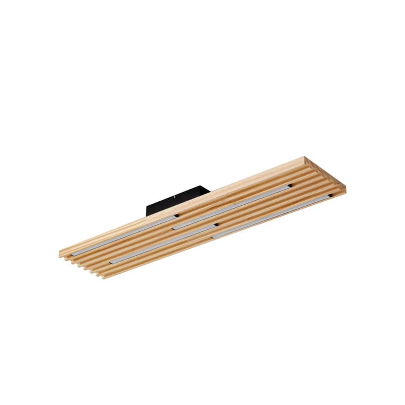 Lindby - Madero LED-kattovalaisin, mäntypuuta, 90 cm x 20 cm – Lindby