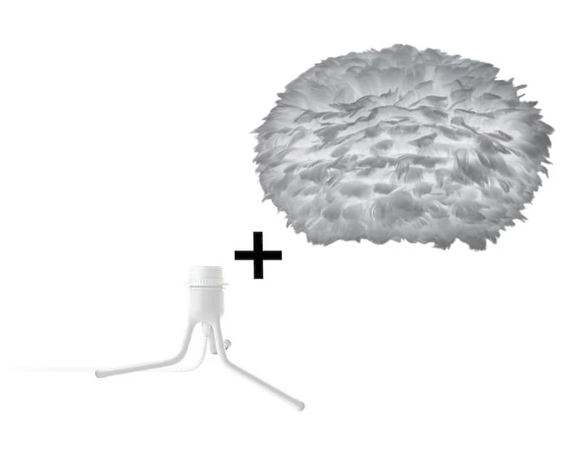 UMAGE - Eos Pöytävalaisin Medium w/Mini Fod Harmaa/Valkoinen – UMAGE