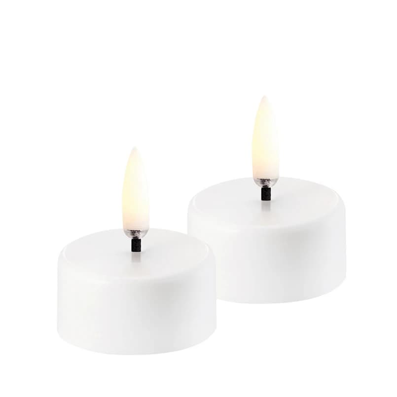 Uyuni Lighting - Ladattava LED-kynttilä, 2 kpl, 3,9 cm, valkoinen – Uyuni Lighting