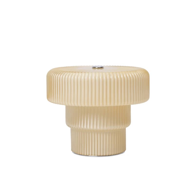 ferm LIVING - Ripple Portable pöytälamppu, kermanvärinen, 10 cm, lasi – ferm LIVING