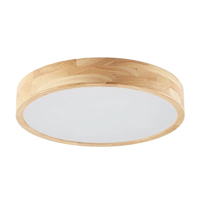 Lindby - Tanju Kattovalaisin Ø50 Wood/White – Lindby
