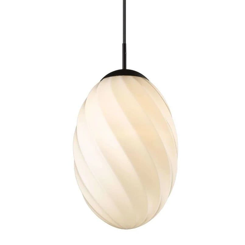 Halo Design - Twist Egg Riippuvalaisin Ø25 Opal/Black – Halo Design