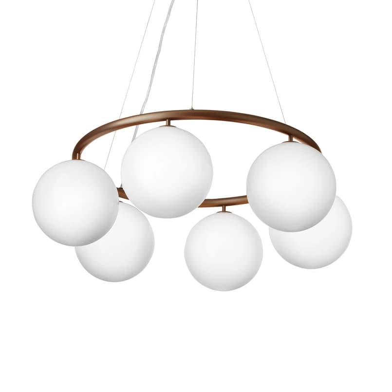 Nuura Aps - Miira 6 Circular kattokruunu, Ø 80 cm, pronssi/opaalinen Nuura – Nuura Aps