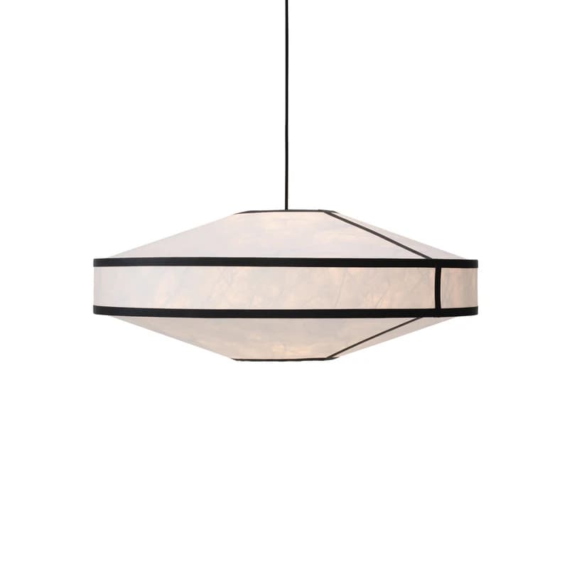 New Works - Kite 3B Riippuvalaisin Ø75 Valkoinen/Musta – New Works