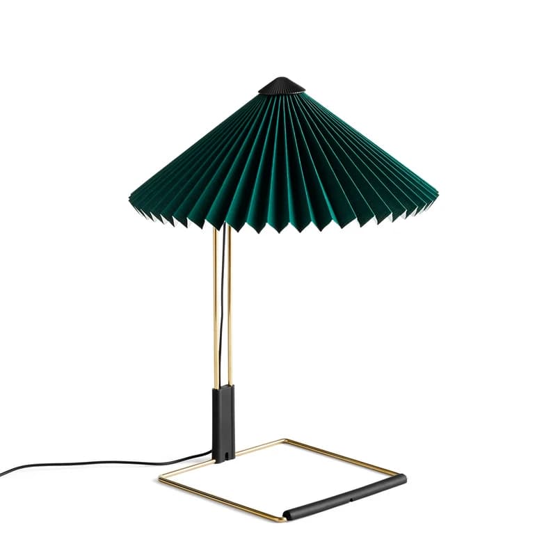 HAY - Matin LED-pöytälamppu, vihreä/messinki, korkeus 38 cm – HAY