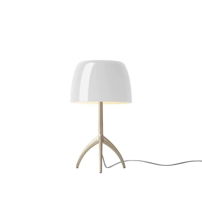 Foscarini - Lumiere Piccola pöytävalaisin, kulta/valkoinen, 35 cm – Foscarini