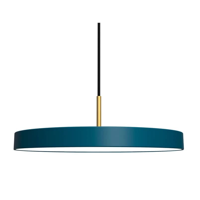 UMAGE - Asteria Medium LED-riippuvalaisin petrol/messinki Ø 43 cm – UMAGE