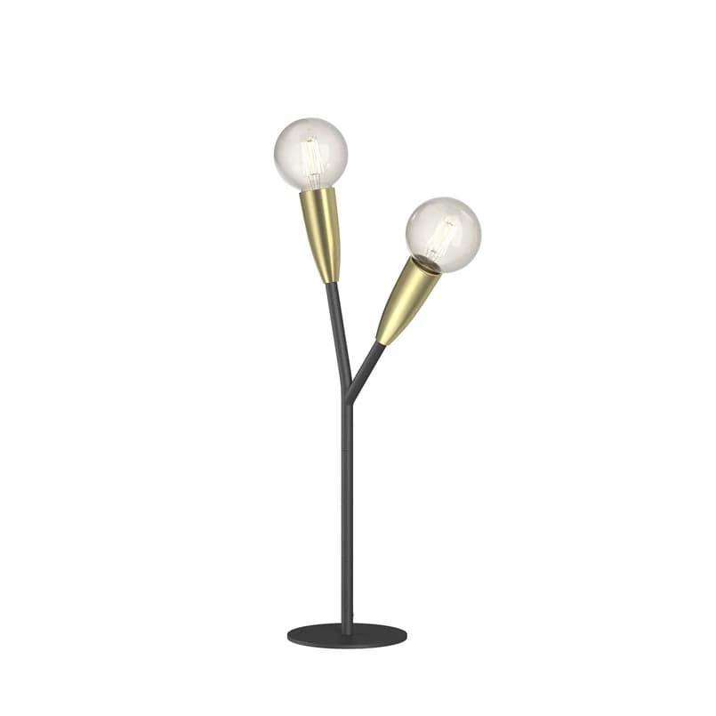 Lucande - Carlea 2 Pöytävalaisin Black/Brass – Lucande