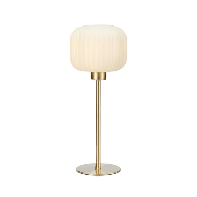 Markslöjd - Sober Pöytävalaisin Small Brushed Brass/White – Markslöjd