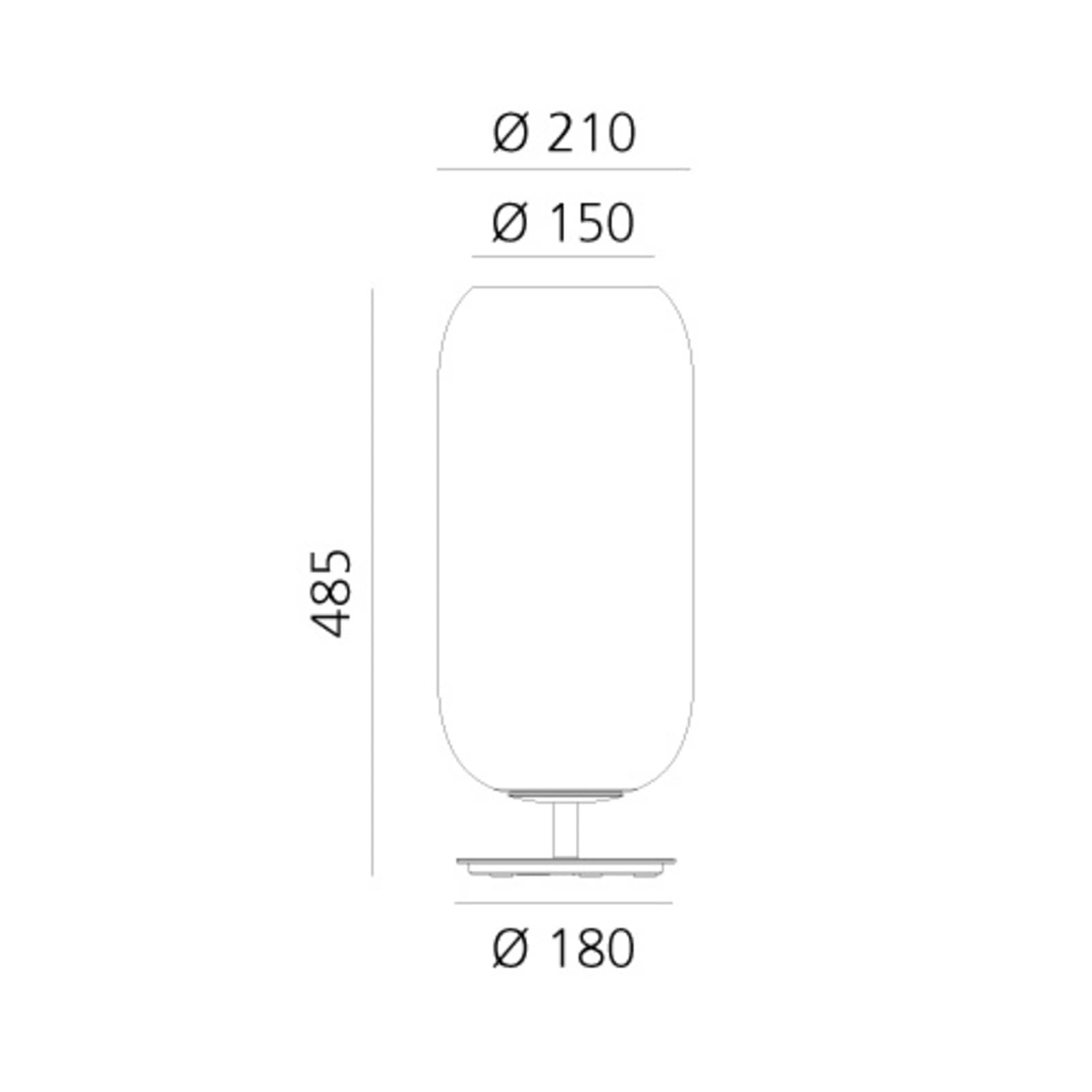 Gople Pöytävalaisin Bronze Artemide - Olohuone - Design - Lasi - Varjostimella – Artemide