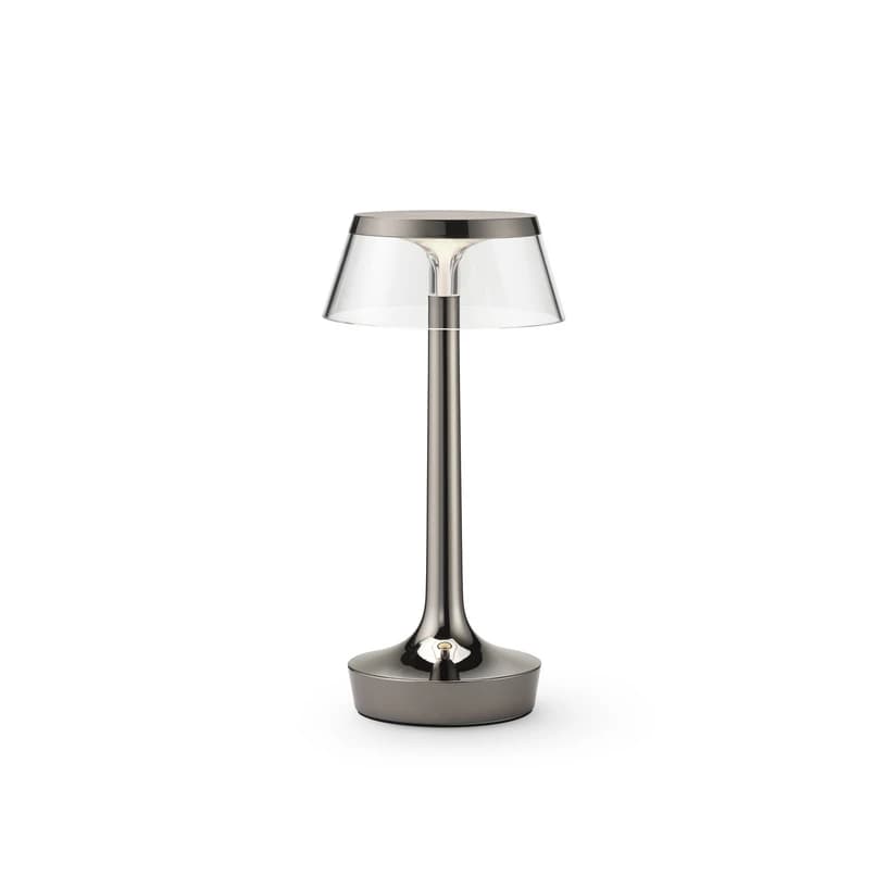 FLOS - Bon Jour Unplugged Pöytävalaisin Chrome/Black – FLOS