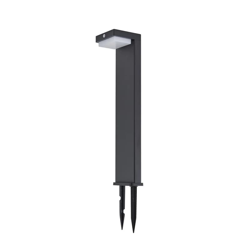 Lindby - Eleazer LED-aurinkokenno-pylväs, musta, anturilla – Lindby