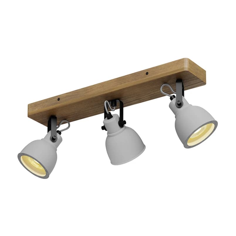 Lindby - Mirka 3 Kattovalaisin Grey/Dark Wood – Lindby
