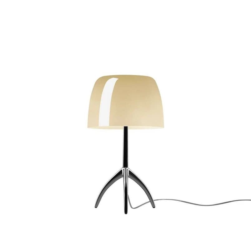 Foscarini - Lumiere Piccola pöytävalaisin, kromi/beige, 35 cm – Foscarini