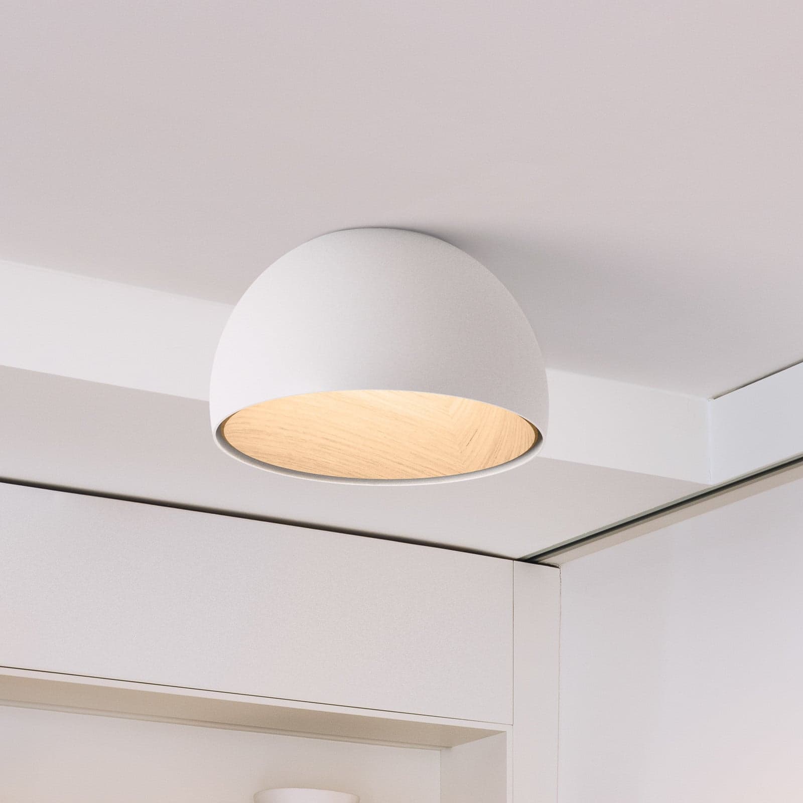 Duo 4874 LED-kattovalaisin, valkoinen Vibia - Olohuone - Moderni - Metalli - Pyöreä – Vibia