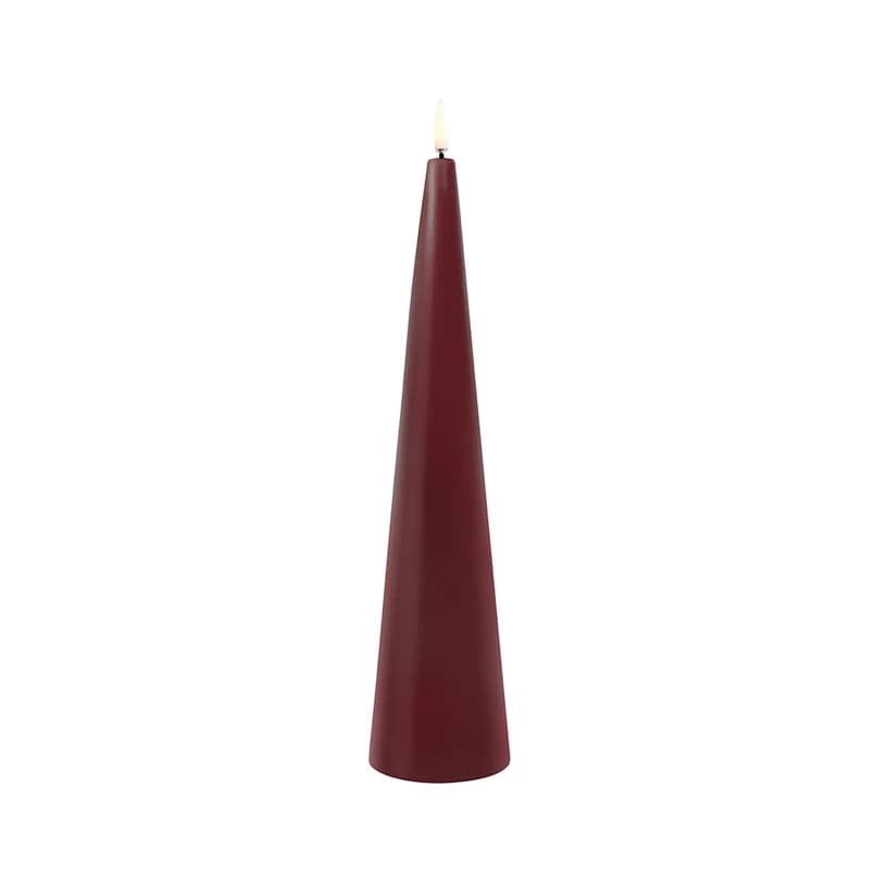 Uyuni Lighting - Cone Kynttilä LED 6,8x30 cm Wine Punainen/Smooth – Uyuni Lighting
