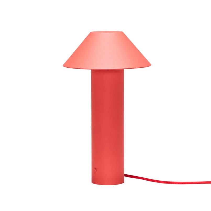 Hübsch - Tower-pöytävalaisin, LED, punainen, korkeus 32 cm – – Hübsch