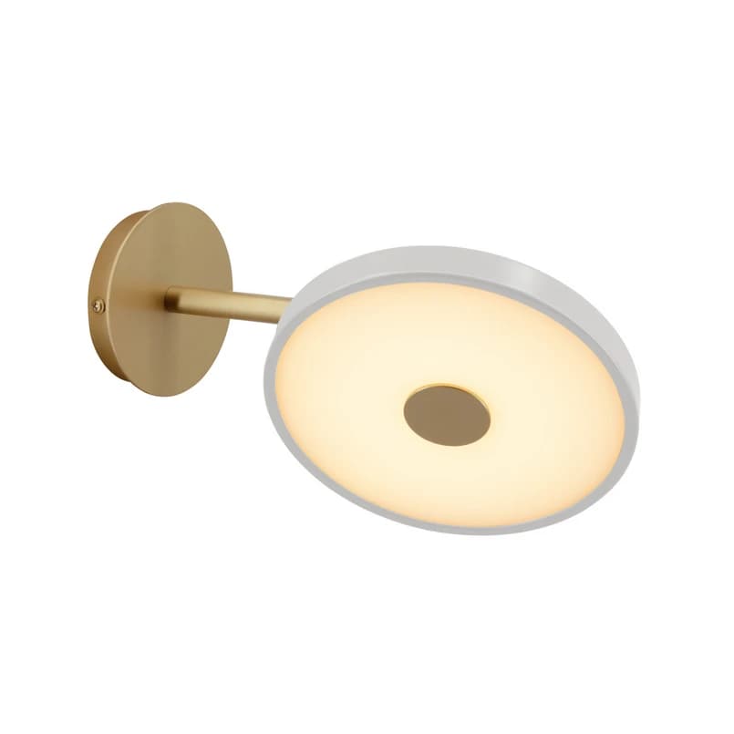 UMAGE - Asteria Short LED-seinävalaisin, harmaa/messinki, pistoke – UMAGE