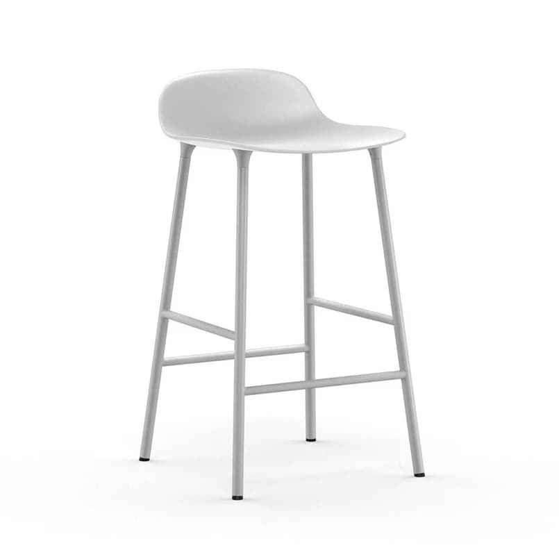 Normann Copenhagen - Form baarituoli H65 Steel/White – Normann Copenhagen
