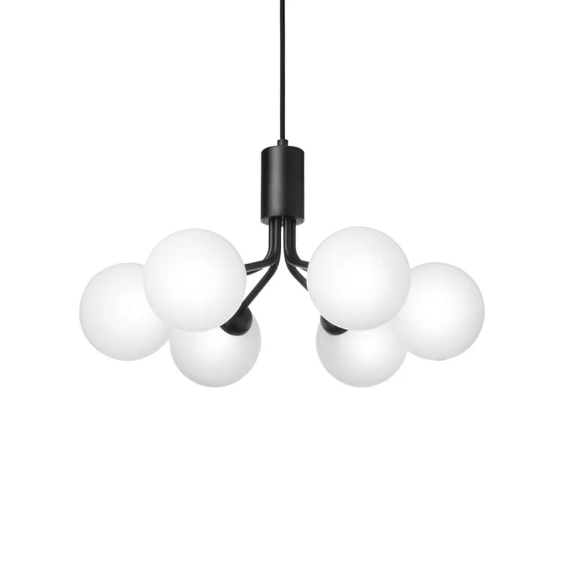 Nuura Aps - Apiales 6 riippuvalaisin, musta/opaalinen, Ø 50 cm Nuura – Nuura Aps