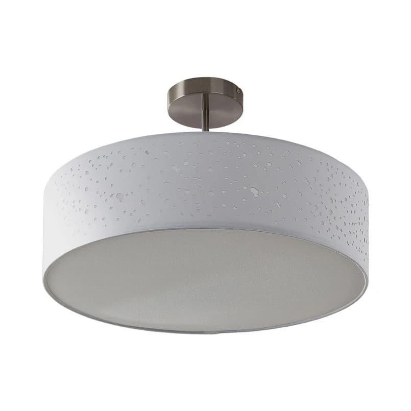 Lindby - Umma Kattovalaisin H30 White/Satin Nickel – Lindby