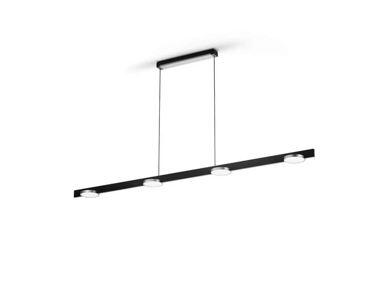 LIGHT-POINT - Inlay S1800 Linear riippuvalo, musta/hopea – LIGHT-POINT