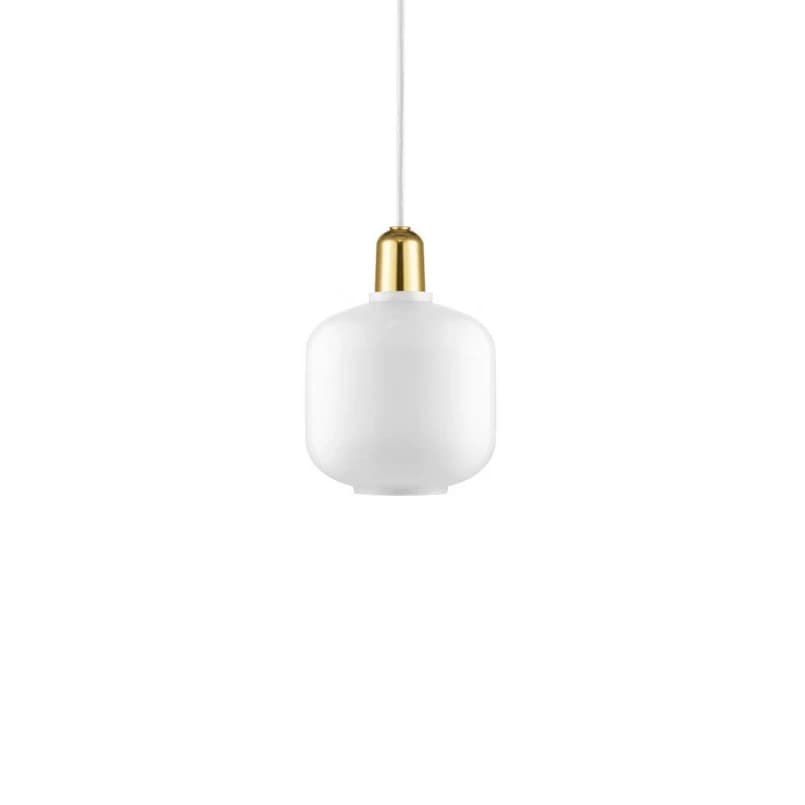Normann Copenhagen - Amp Riippuvalaisin Pieni Valkoinen/Messinki – Normann Copenhagen