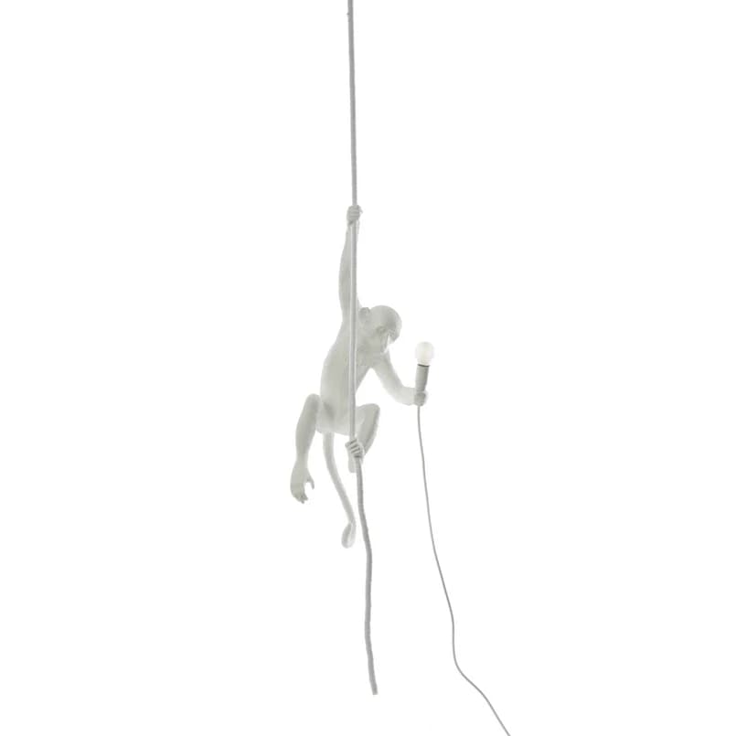 SELETTI - Monkey With Rope Riippuvalaisin Valkoinen – SELETTI