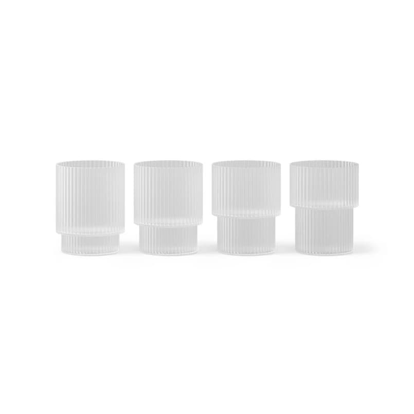 ferm LIVING - Ripple Small Glasses Set of 4 Frosted – ferm LIVING
