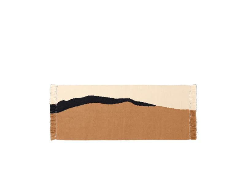 ferm LIVING - Soil Kelim Runner 70x180 Dark Hiekanvärinen/Off-White – ferm LIVING