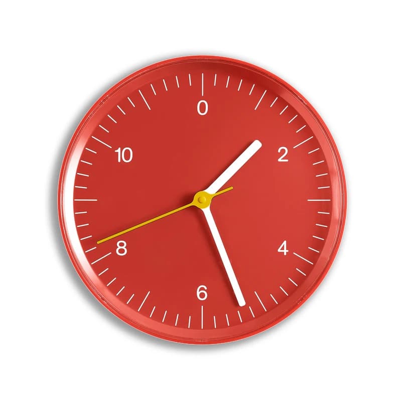 HAY - Wall Clock -kello, punainen muovi, Ø 26 cm – HAY