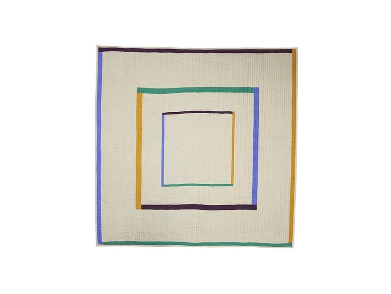 Hübsch - Twist Päiväpeitto Square 260x260 Hiekka/Monivärinen – Hübsch